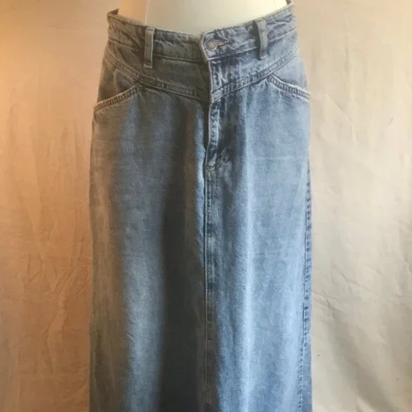 We The Free Come As You Are Denim Maxi Skirt Size 14 - Picture 2 of 7